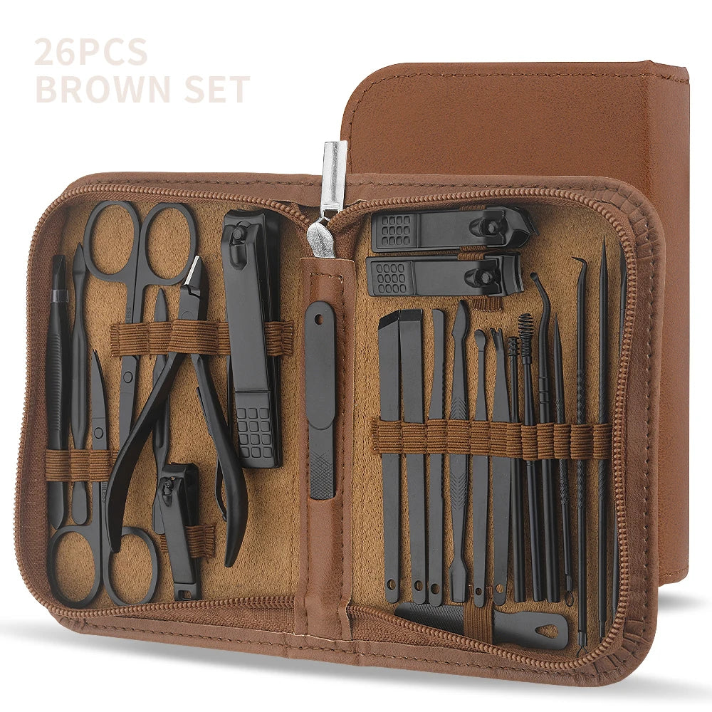 26 pieces brown nail kit