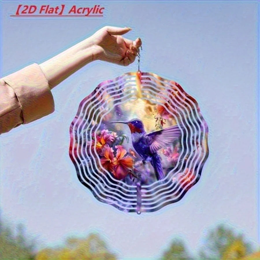 Acrylic Hummingbird Wind Chime