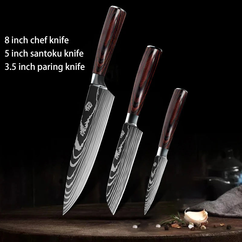 1-10PCS Chef Knife Set