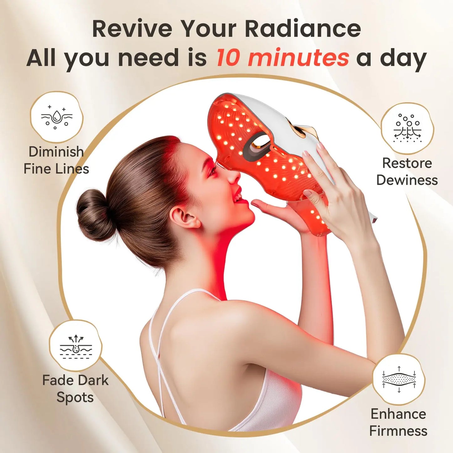 Red Light Therapy Mask for Face & Neck