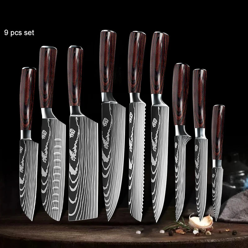 1-10PCS Chef Knife Set
