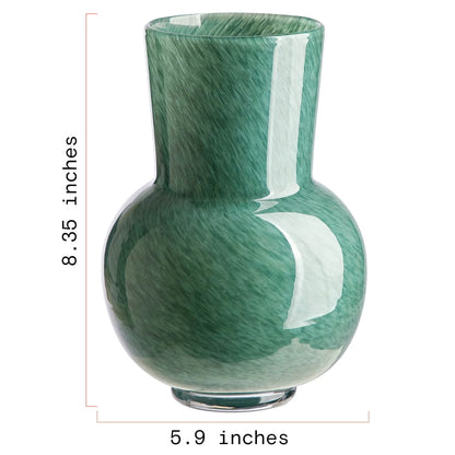 Green Thyme Glass Vase