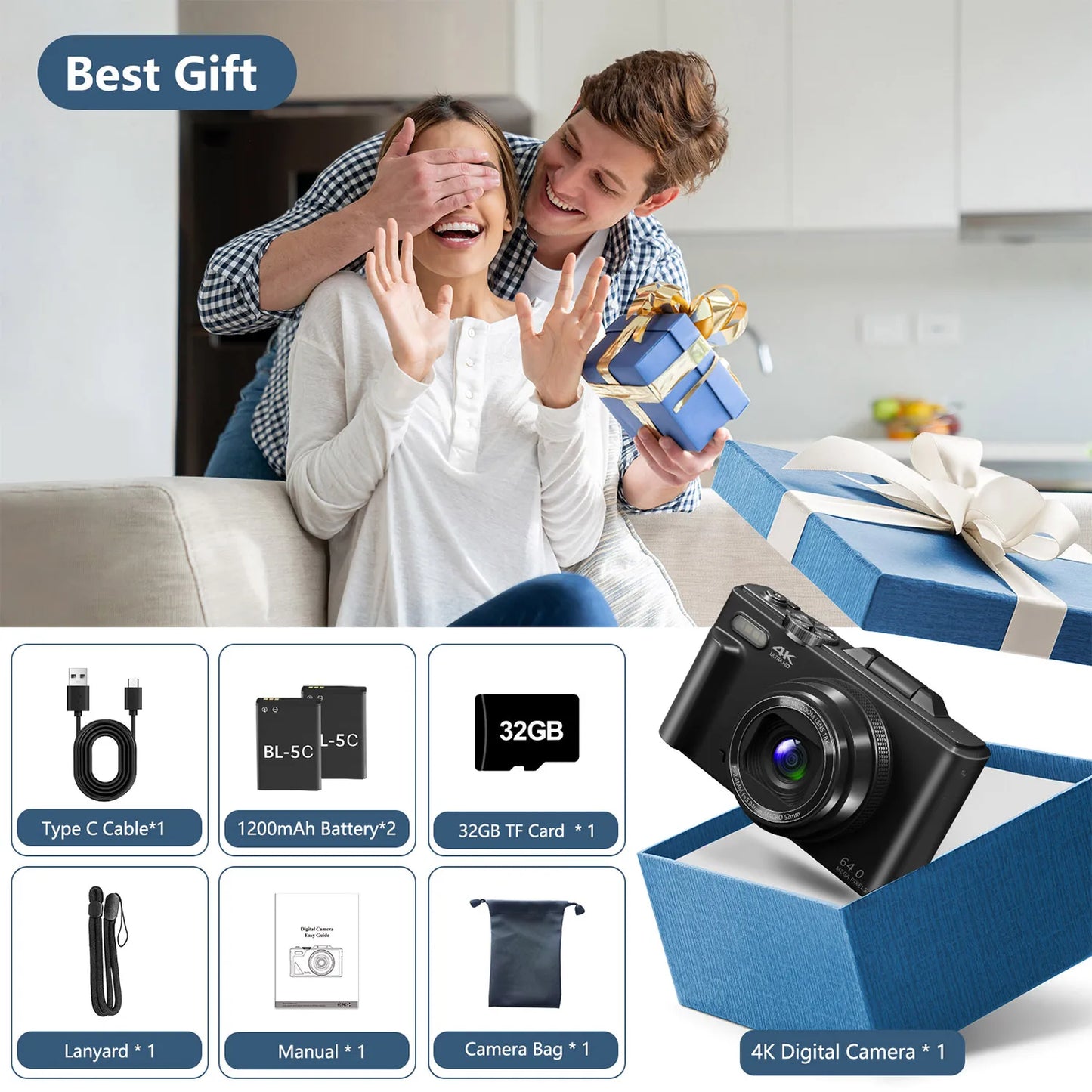 4K compact digital photography camera,