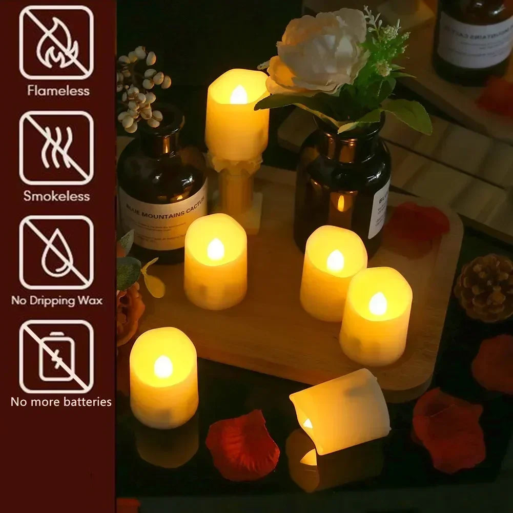 Rechargeable Flameless Candles with Lampshade