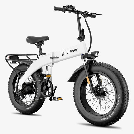 Luckeep X1 LIte Fold Electric Bike 1400W Peak Motor 48V15AH Removable Battery E Bike 20 Inch Fat Tire Commuter Electric Bicycle