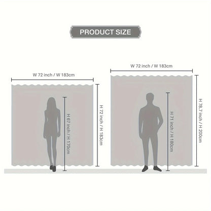 1pc White Theme Modern Butterfly Shower Curtain