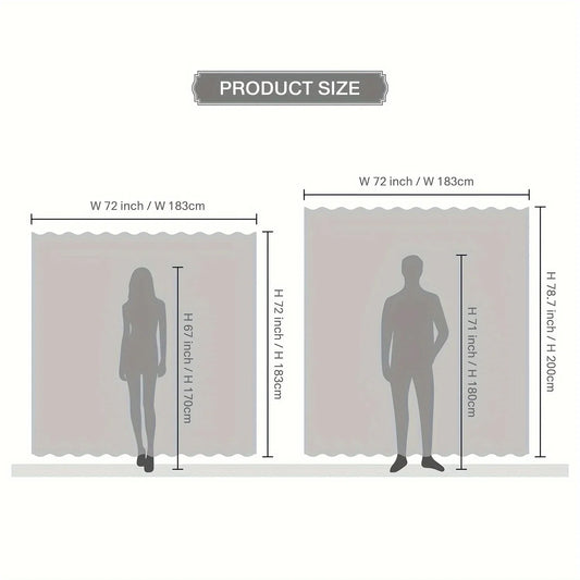 1pc White Theme Modern Butterfly Shower Curtain