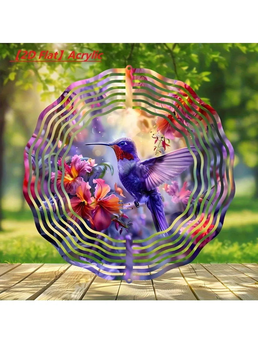 Acrylic Hummingbird Wind Chime