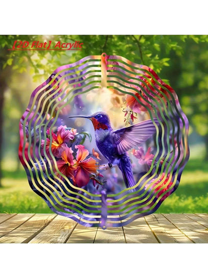 Acrylic Hummingbird Wind Chime