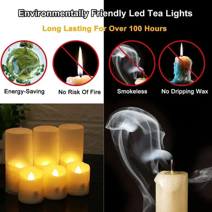 Rechargeable Flameless Candles with Lampshade