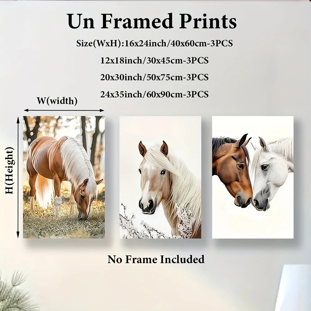 Graceful horses in nature