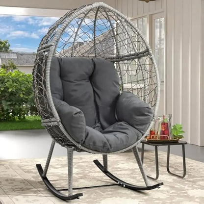 Wicker Rocking Egg Chair
