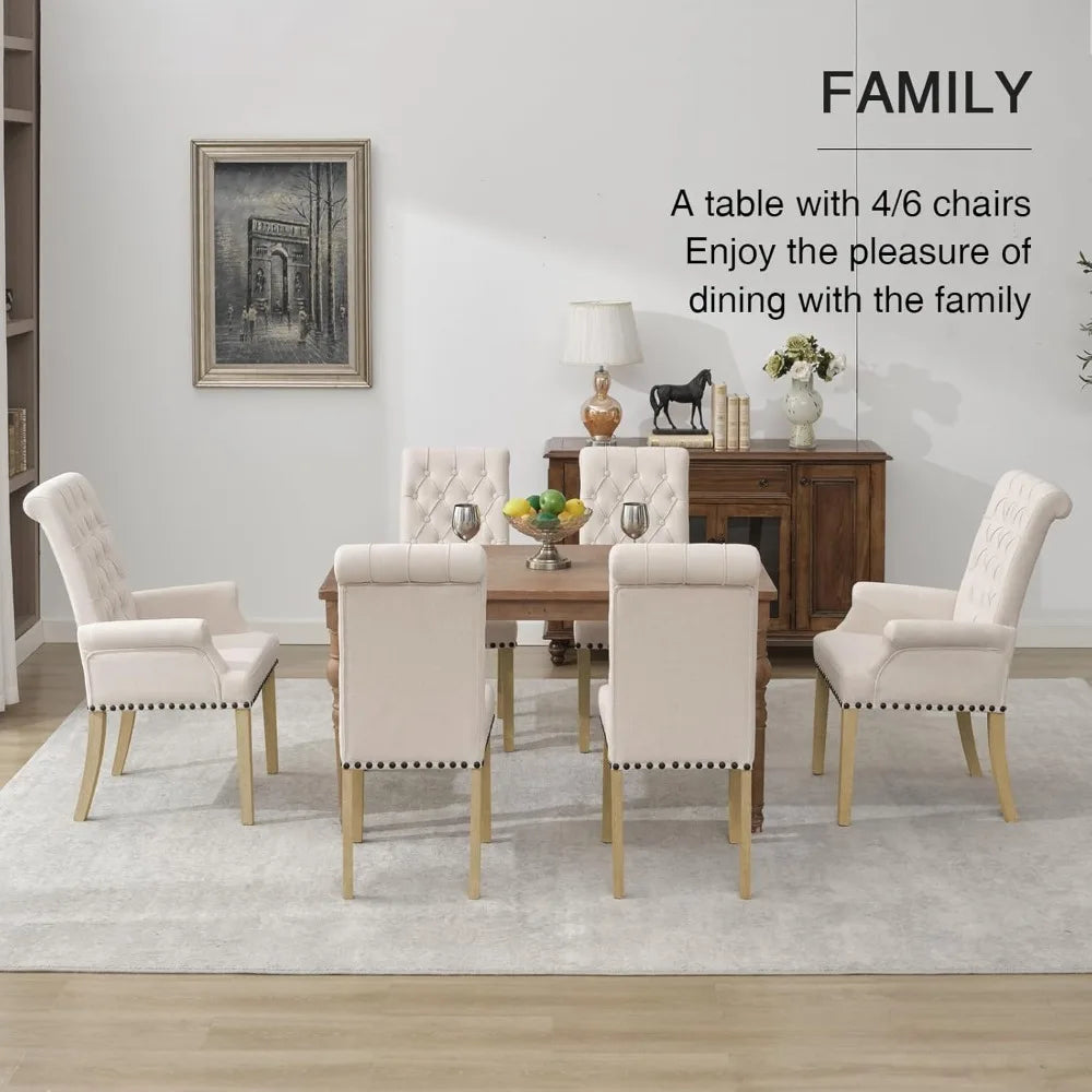 Upholstered Fabric Accent Dining Chair