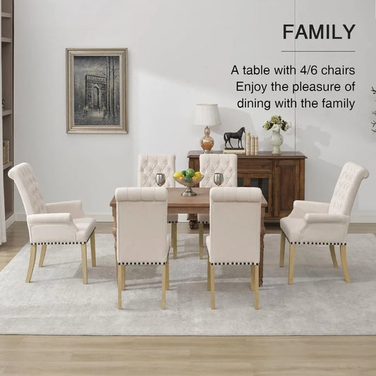 Upholstered Fabric Accent Dining Chair