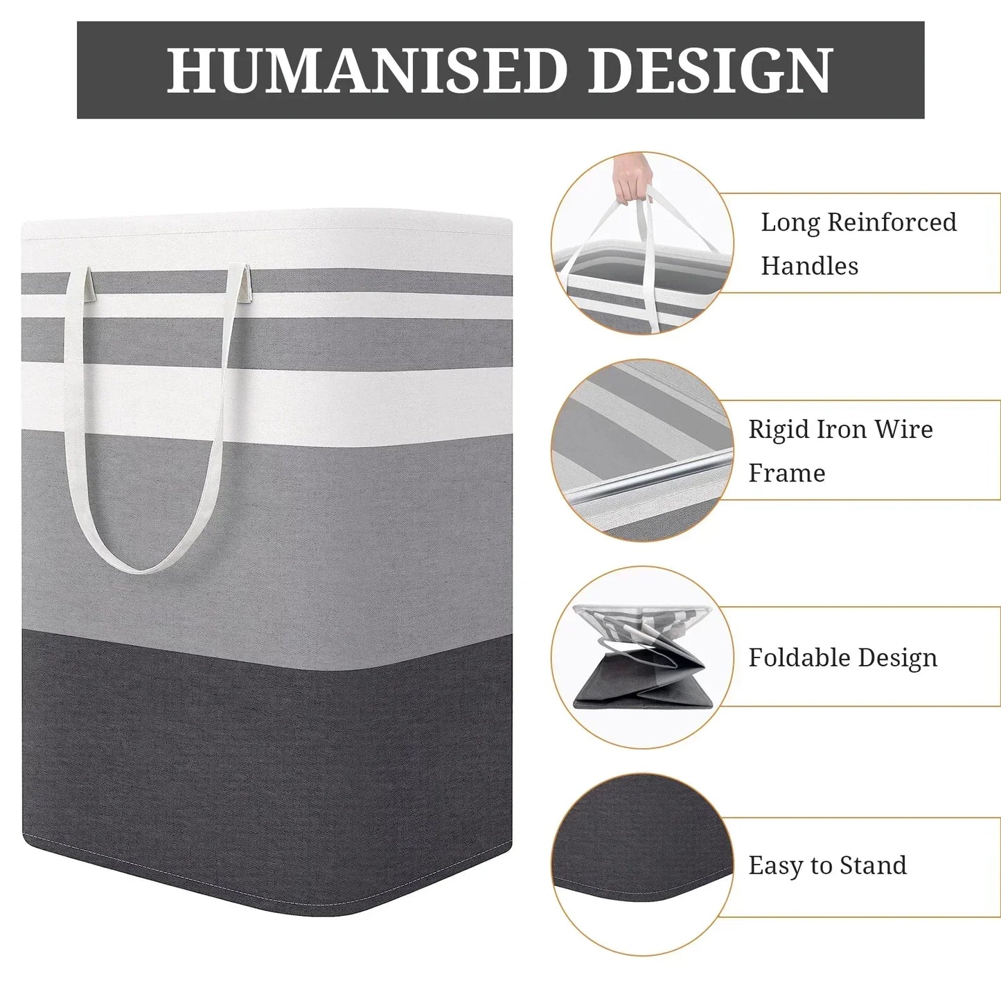 2-Piece Large Laundry Basket Set