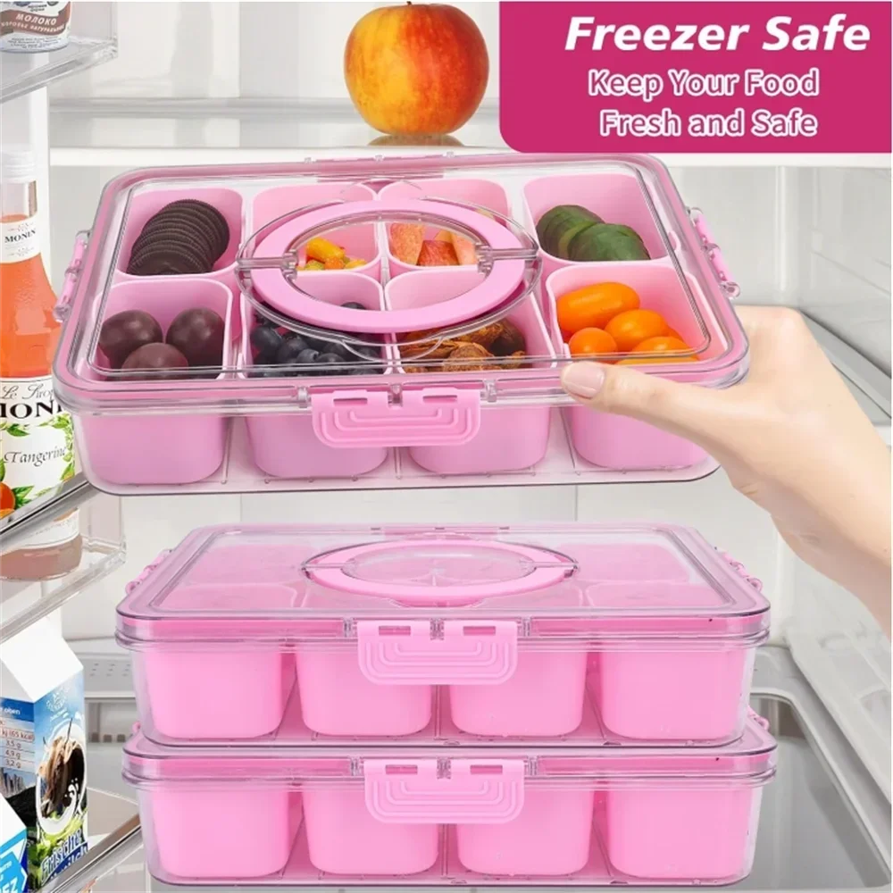 Divided Serving Tray with Lid and Handle