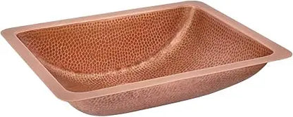Hammered Copper Undermount Bathroom Sink