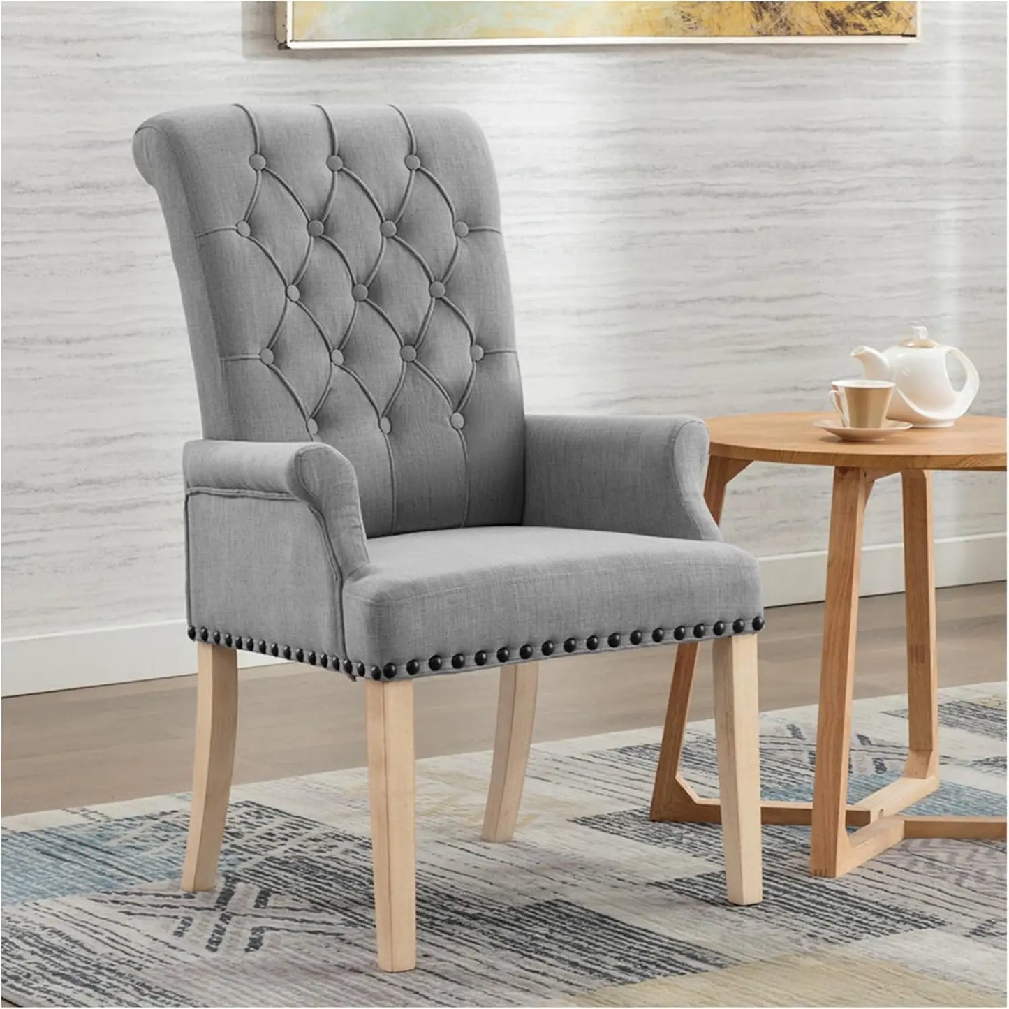 Upholstered Fabric Accent Dining Chair
