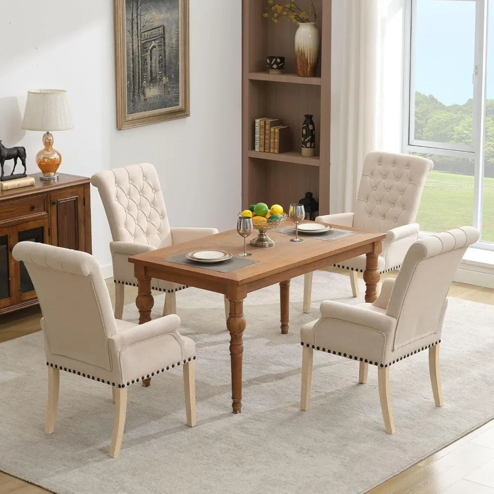 Upholstered Fabric Accent Dining Chair