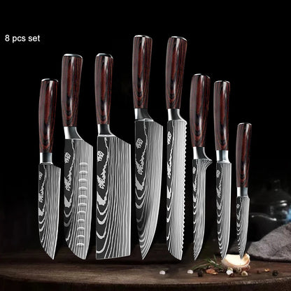 1-10PCS Chef Knife Set