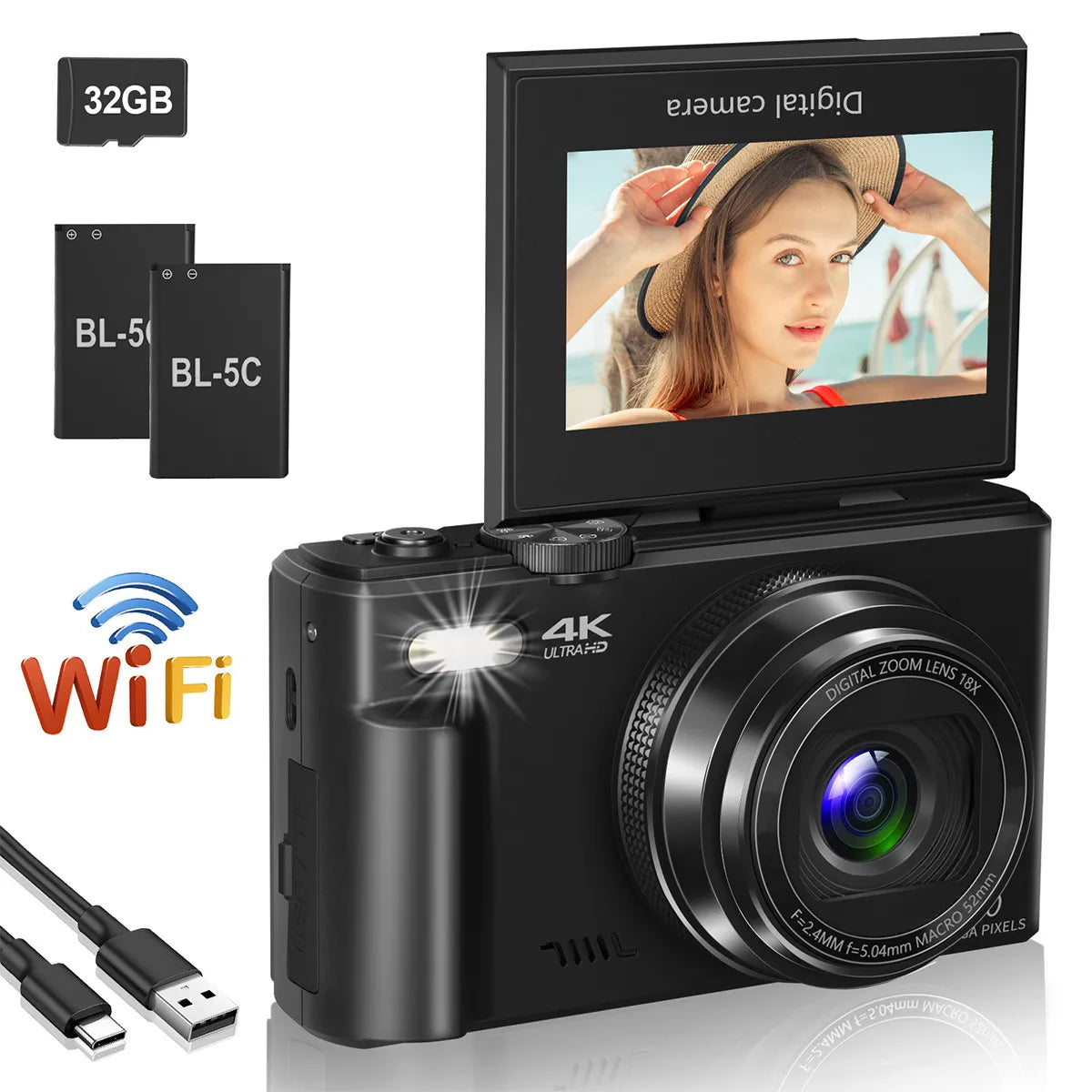 4K compact digital photography camera,