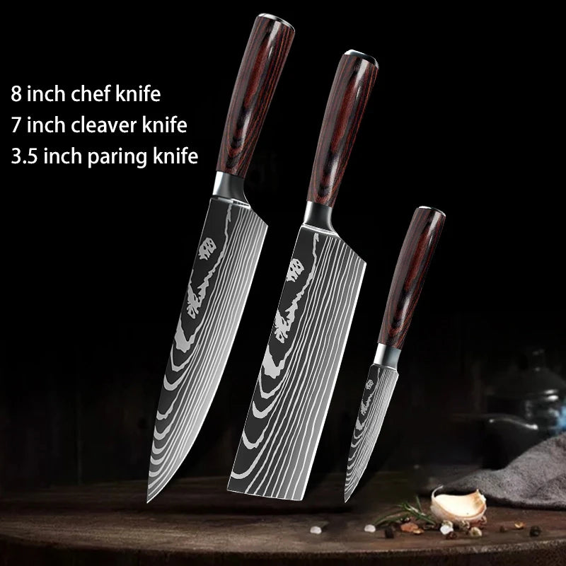 1-10PCS Chef Knife Set