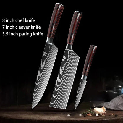 1-10PCS Chef Knife Set