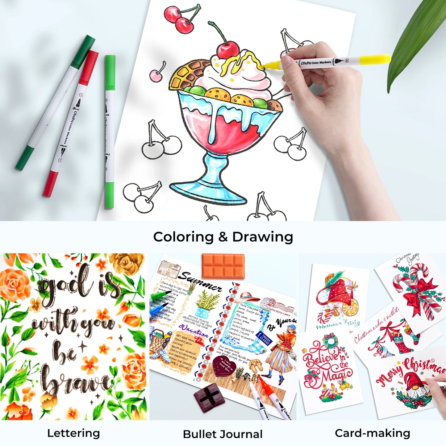 Ohuhu Art Markers Dual Tips