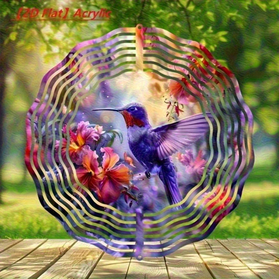 Acrylic Hummingbird Wind Chime