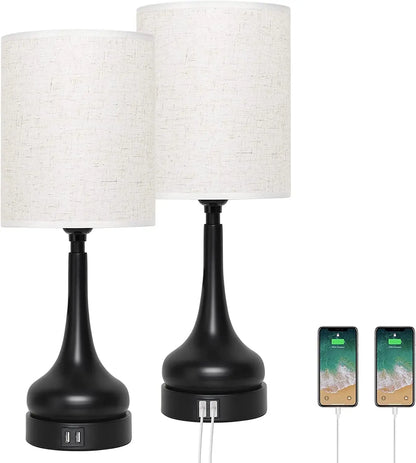 Lamp Set of 2 Table Lamps with Touch Control