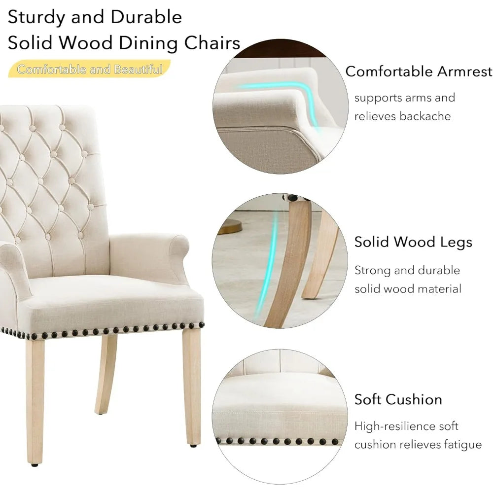 Upholstered Fabric Accent Dining Chair