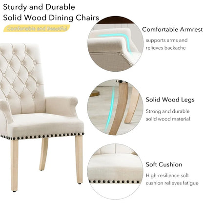 Upholstered Fabric Accent Dining Chair