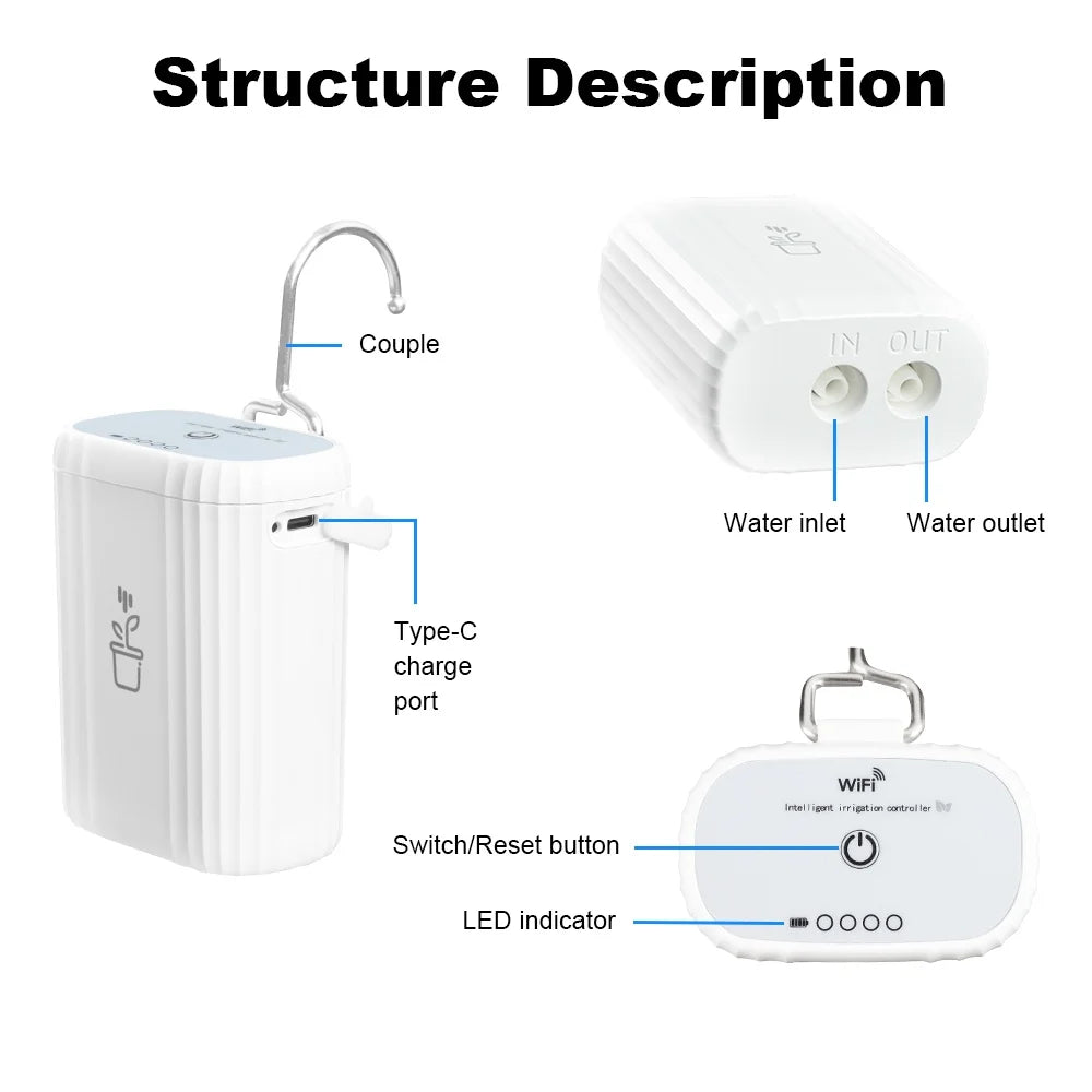 Manhot Tuya WiFi Smart Garden Irrigation Controller