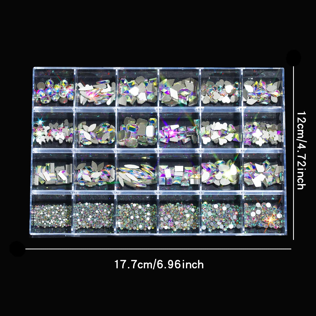 1 box of multi -shaped 3D nail diamond kits