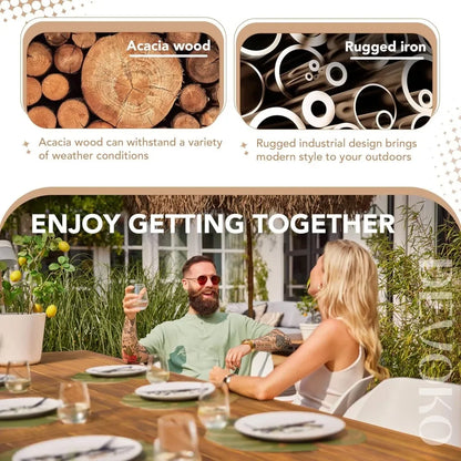 Home Acacia Wood Dining Table