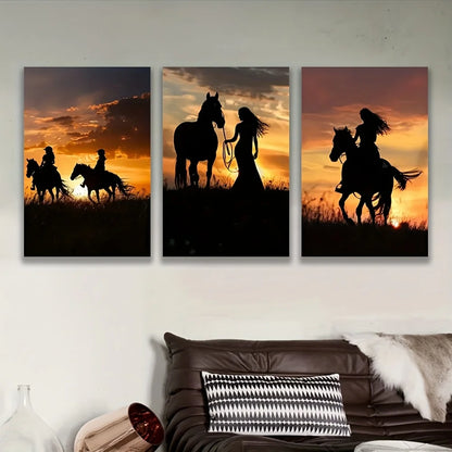 2D Flat, 3pcs Frameless Wall Art Prints