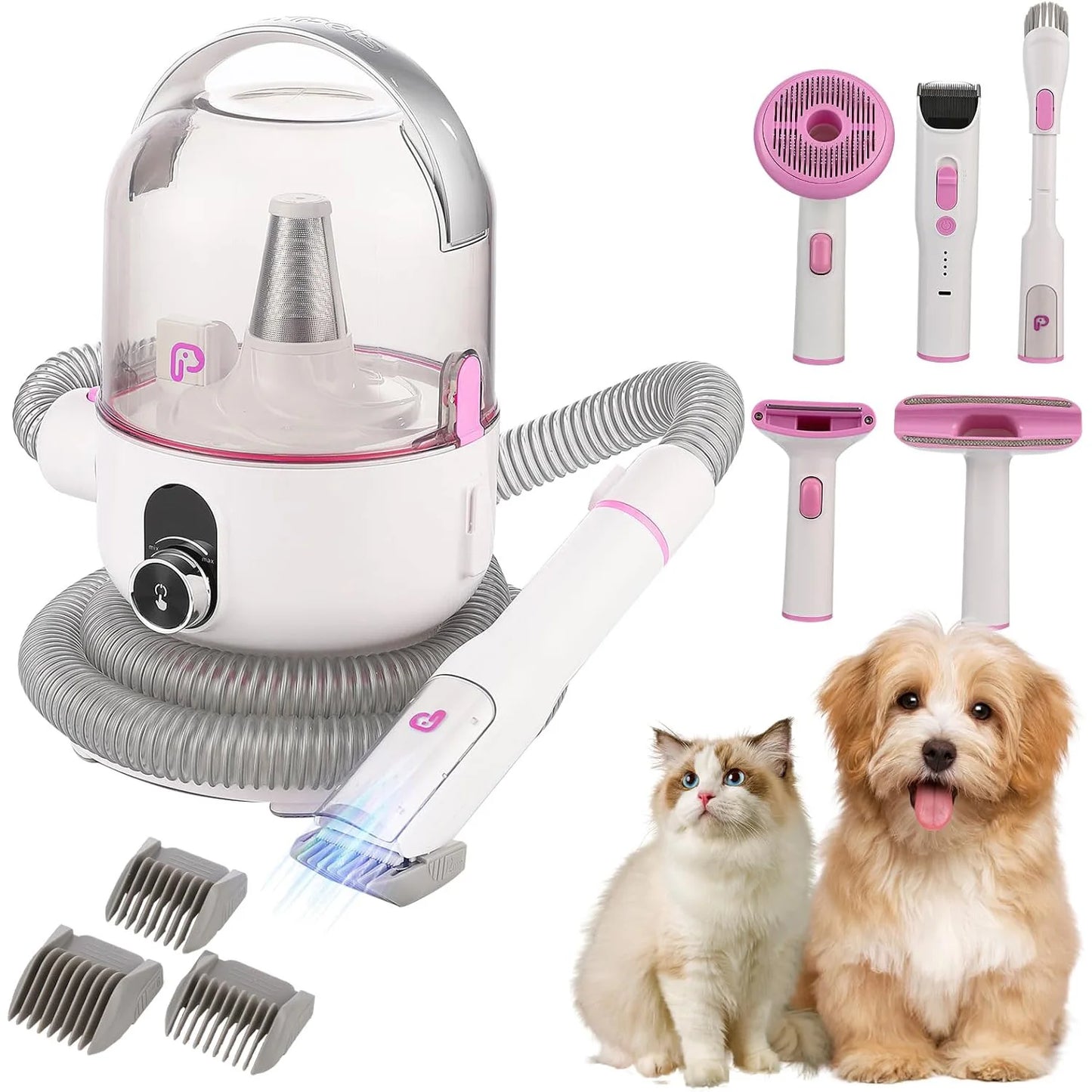 Pet Grooming Kit with 2L Vacuum Suction 99% Pet Hair