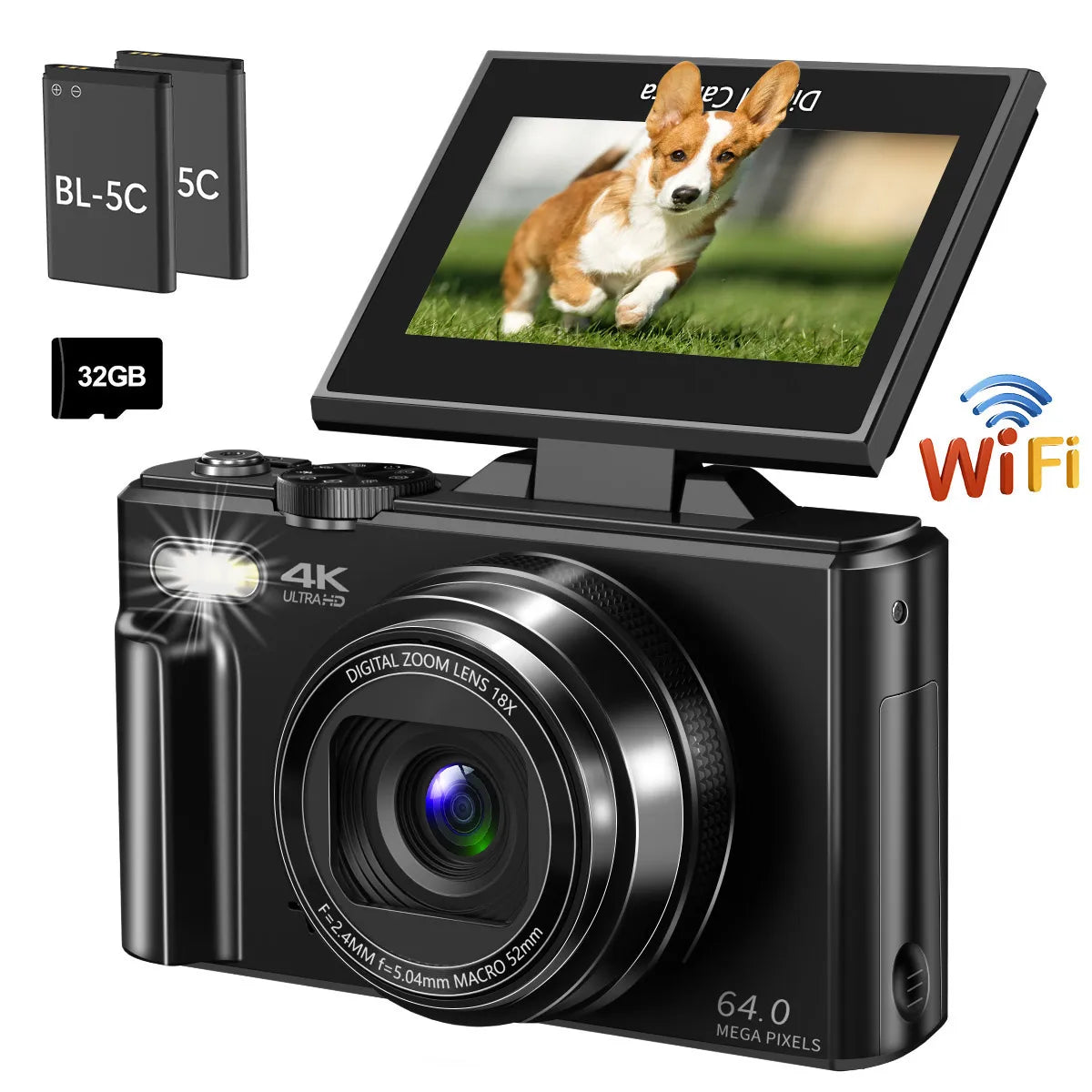 4K compact digital photography camera,