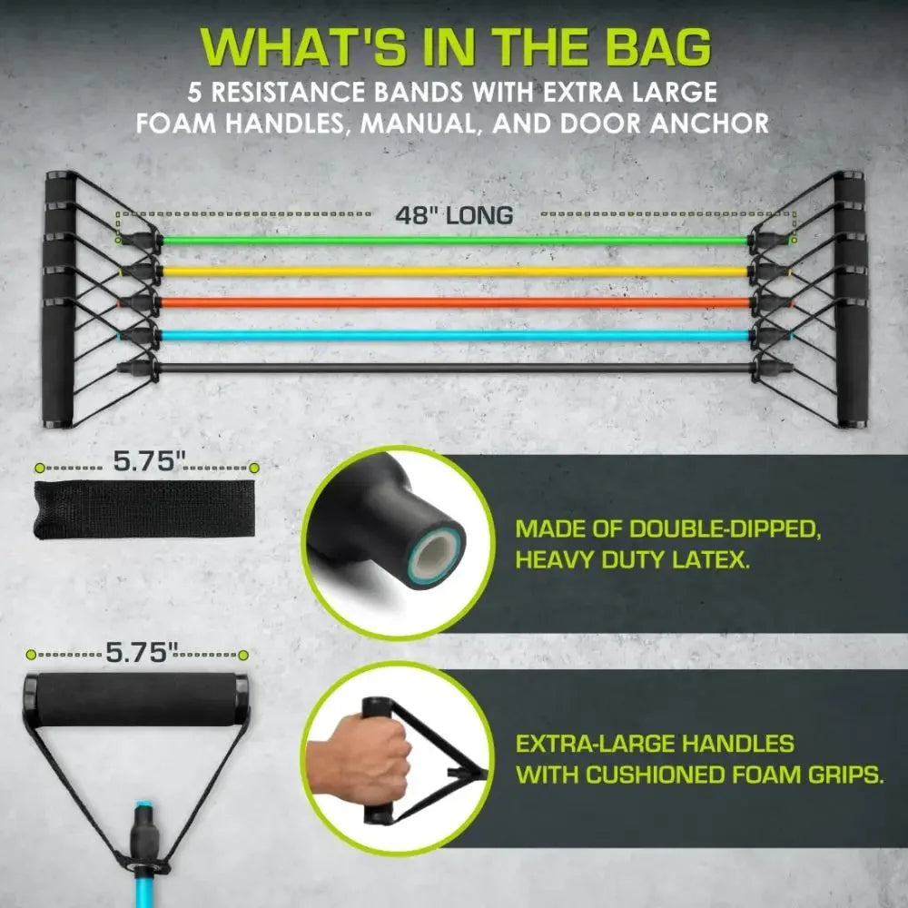 Tube Resistance Bands Set with Handles