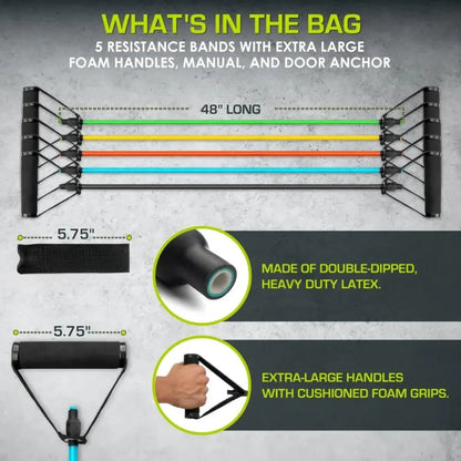 Tube Resistance Bands Set with Handles