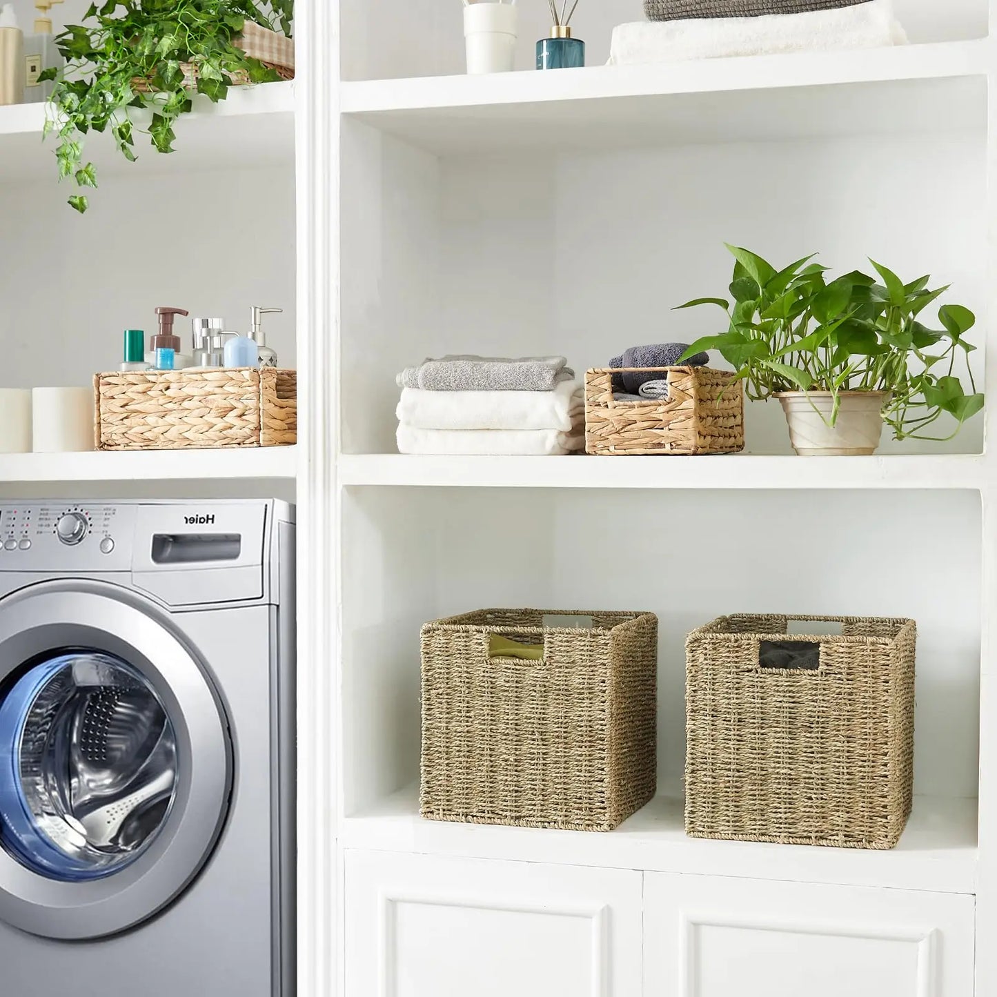 Hand-woven Seagrass Storage Baskets