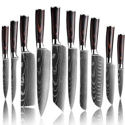10 Pcs Set Kitchen Knives Set