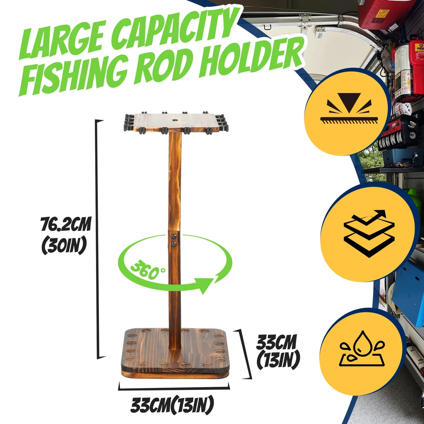 Fishing Rod Holder 360° Rotating