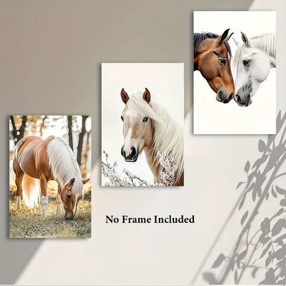 Graceful horses in nature