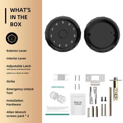 Viladepot Smart Lock Fingerprint Door Lock App Control Passcode Unlock Electronic Touchscreen Keypad Indoor