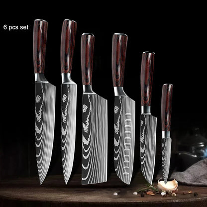 1-10PCS Chef Knife Set