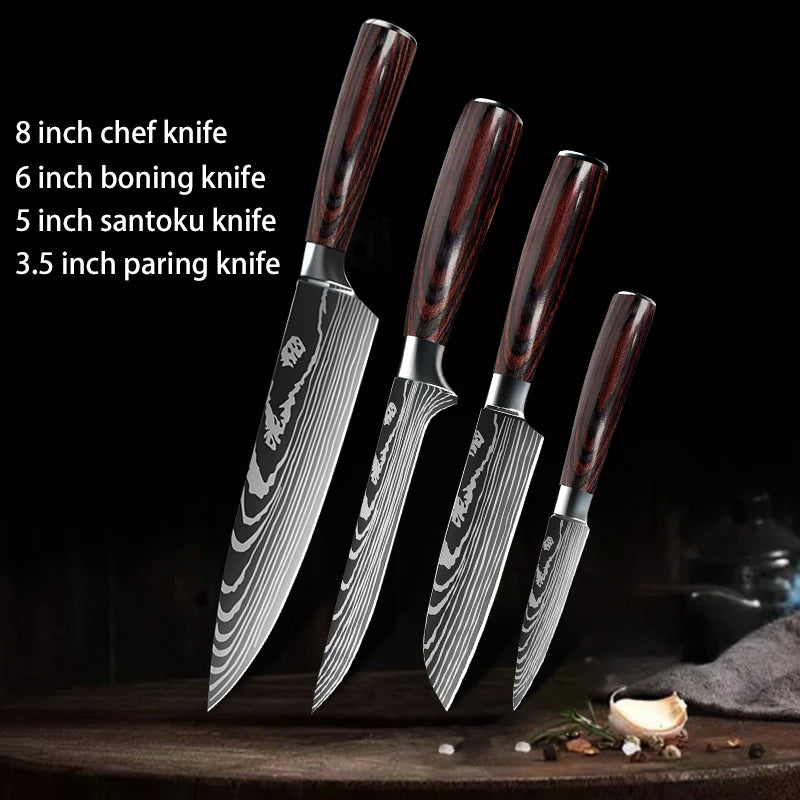 1-10PCS Chef Knife Set