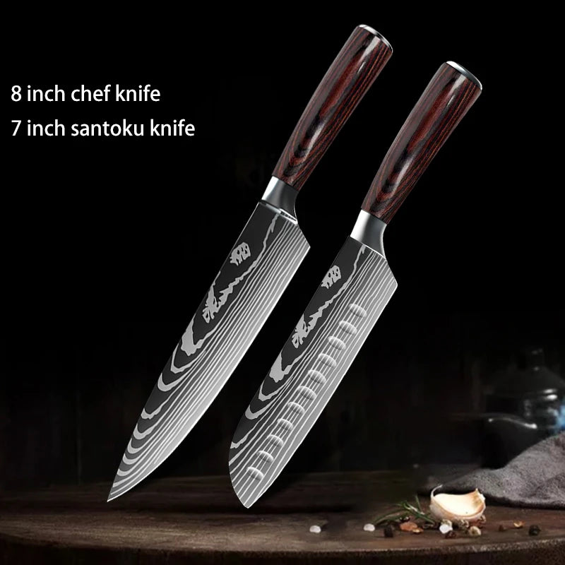 1-10PCS Chef Knife Set