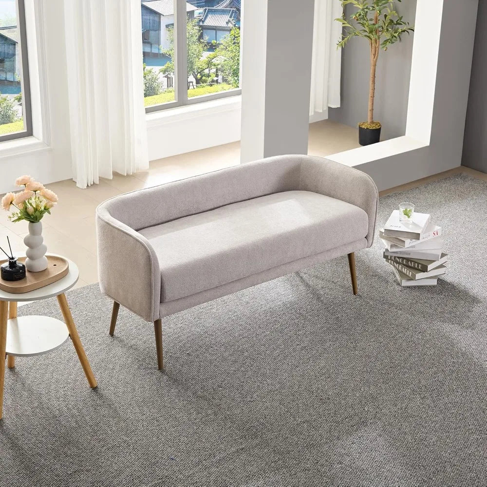 Bedroom Bench with Low Back