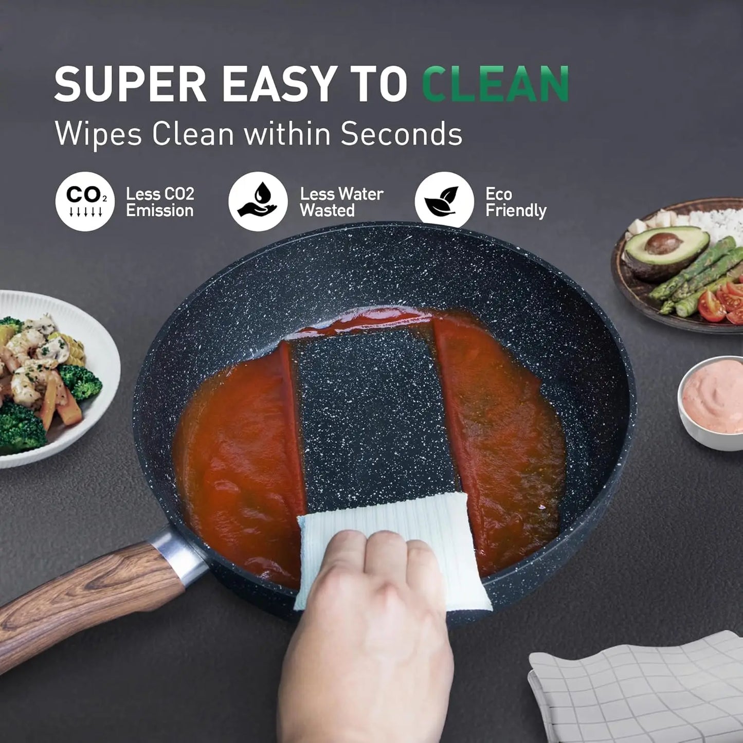 Pots And Pans Non Stick - 12 Piece